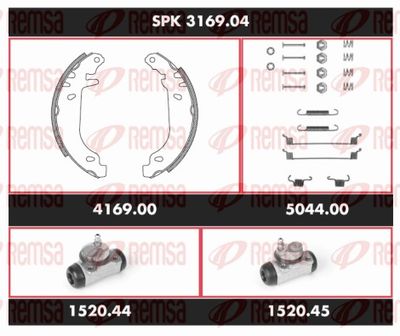 Brake Kit, drum brake REMSA SPK 3169.04