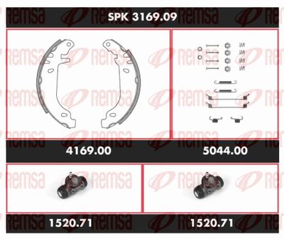 Brake Kit, drum brake REMSA SPK 3169.09
