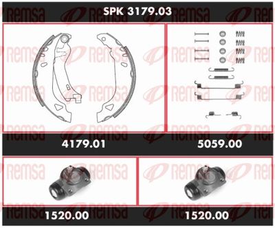 Brake Kit, drum brake REMSA SPK 3179.03