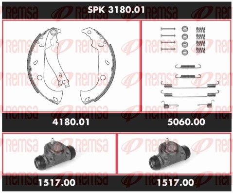 REMSA SPK 3180.01 Brake Kit, drum brake