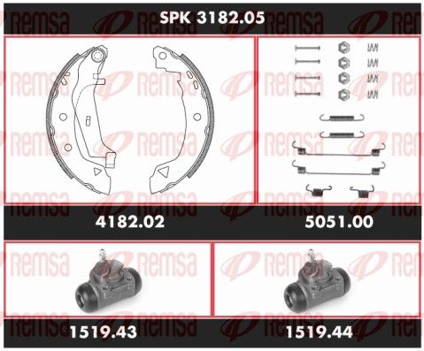 REMSA SPK 3182.05 Brake Kit, drum brake