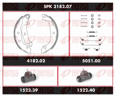 REMSA SPK 3182.07 Brake Kit, drum brake