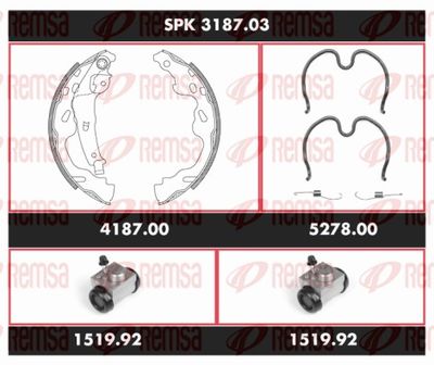Brake Kit, drum brake REMSA SPK 3187.03