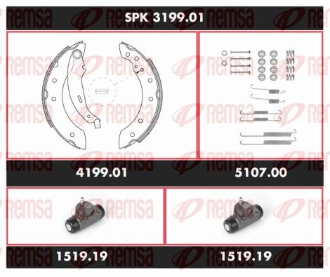 REMSA SPK 3199.01 Brake Kit, drum brake