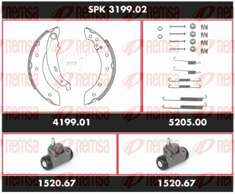 REMSA SPK 3199.02 Brake Kit, drum brake