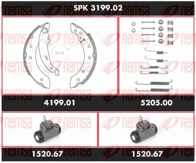 Brake Kit, drum brake REMSA SPK 3199.02