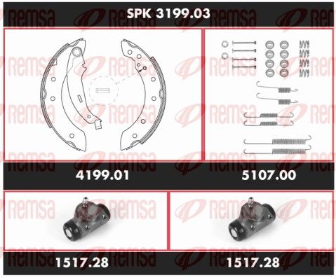 REMSA SPK 3199.03 Brake Kit, drum brake