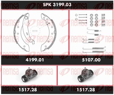 Brake Kit, drum brake REMSA SPK 3199.03