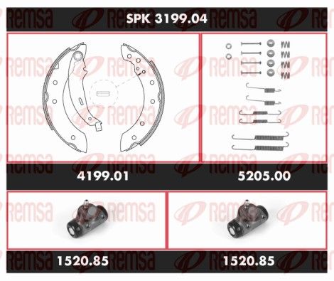 REMSA SPK 3199.04 Brake Kit, drum brake
