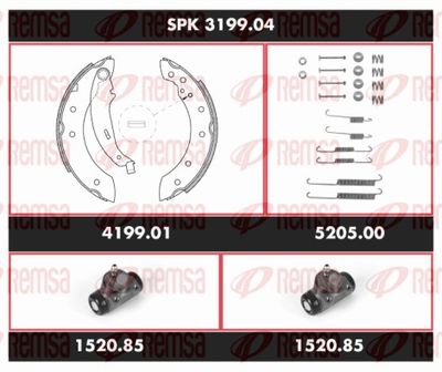 Brake Kit, drum brake REMSA SPK 3199.04