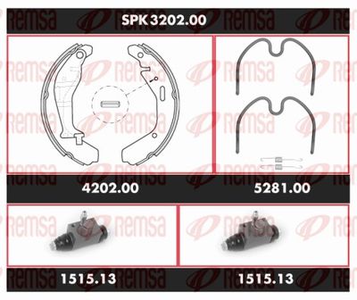 Brake Kit, drum brake REMSA SPK 3202.00