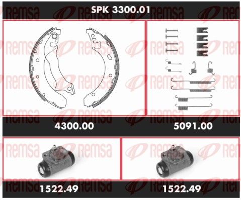 REMSA SPK 3300.01 Brake Kit, drum brake