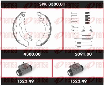 Brake Kit, drum brake REMSA SPK 3300.01