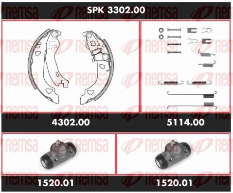 REMSA SPK 3302.00 Brake Kit, drum brake