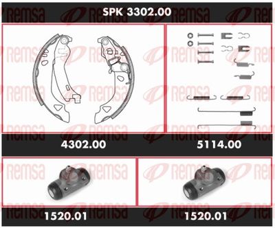 Brake Kit, drum brake REMSA SPK 3302.00