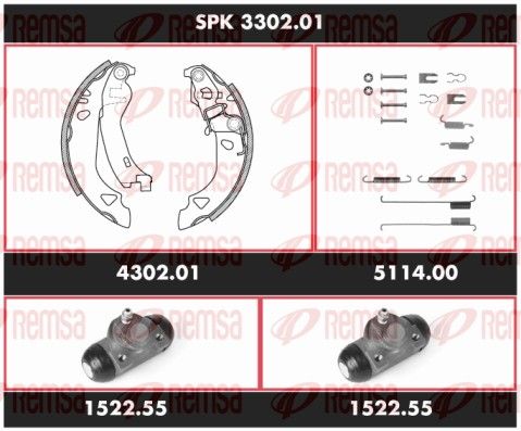 REMSA SPK 3302.01 Brake Kit, drum brake