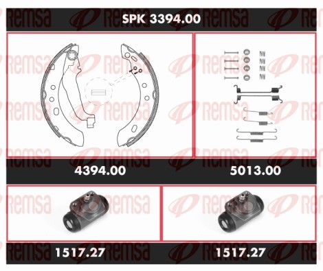 REMSA SPK 3394.00 Brake Kit, drum brake