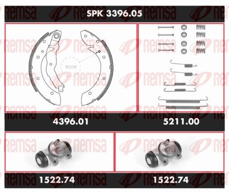 REMSA SPK 3396.05 Brake Kit, drum brake