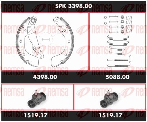 REMSA SPK 3398.00 Brake Kit, drum brake