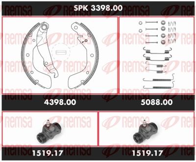 Brake Kit, drum brake REMSA SPK 3398.00