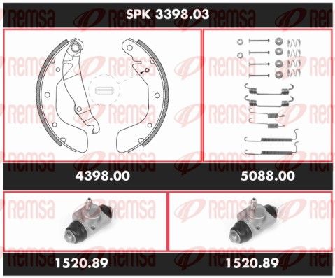 REMSA SPK 3398.03 Brake Kit, drum brake