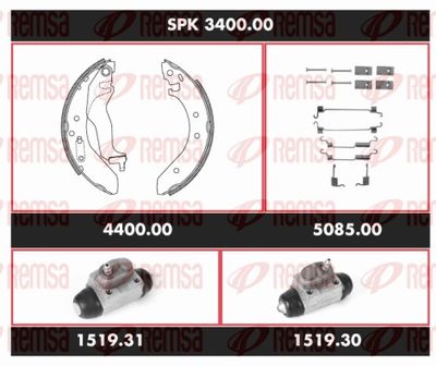 Brake Kit, drum brake REMSA SPK 3400.00