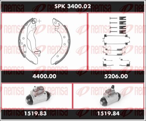 REMSA SPK 3400.02 Brake Kit, drum brake