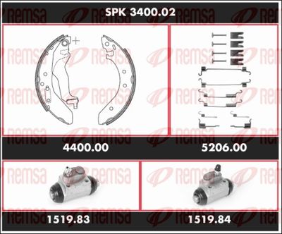 Brake Kit, drum brake REMSA SPK 3400.02