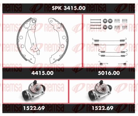 REMSA SPK 3415.00 Brake Kit, drum brake