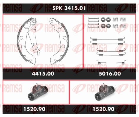 REMSA SPK 3415.01 Brake Kit, drum brake