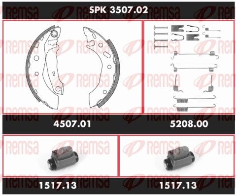 REMSA SPK 3507.02 Brake Kit, drum brake