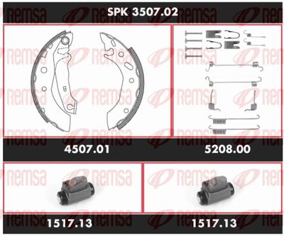 Brake Kit, drum brake REMSA SPK 3507.02