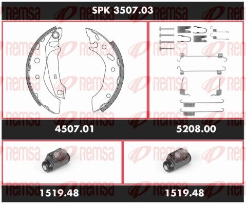 REMSA SPK 3507.03 Brake Kit, drum brake