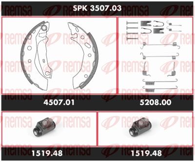 Brake Kit, drum brake REMSA SPK 3507.03
