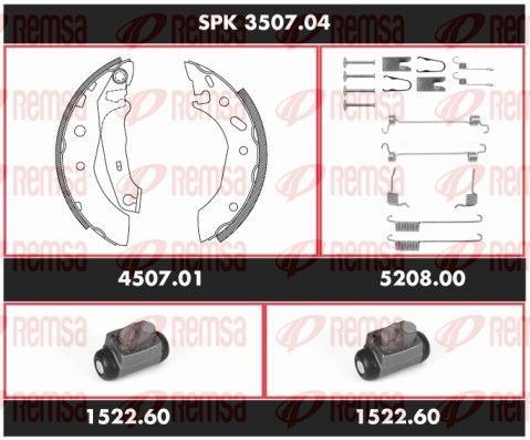 REMSA SPK 3507.04 Brake Kit, drum brake