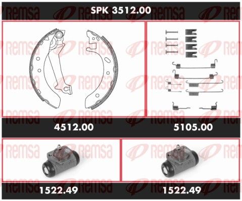 REMSA SPK 3512.00 Brake Kit, drum brake