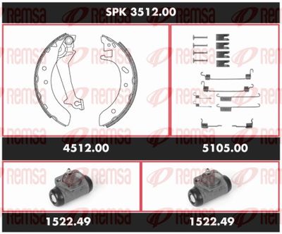 Brake Kit, drum brake REMSA SPK 3512.00