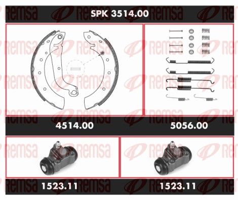 REMSA SPK 3514.00 Brake Kit, drum brake