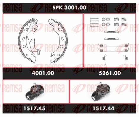 REMSA SPK 3001.00 Brake Kit, drum brake
