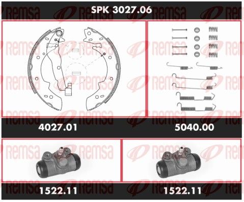 REMSA SPK 3027.06 Brake Kit, drum brake