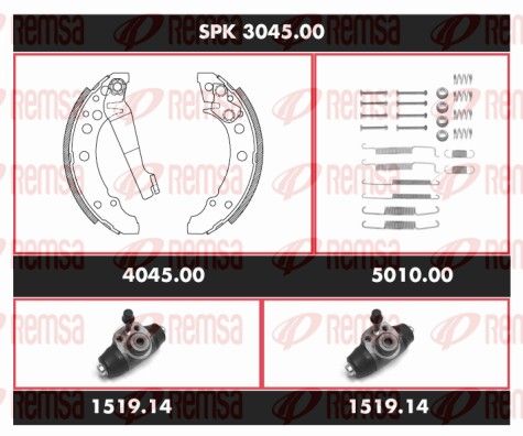 REMSA SPK 3045.00 Brake Kit, drum brake
