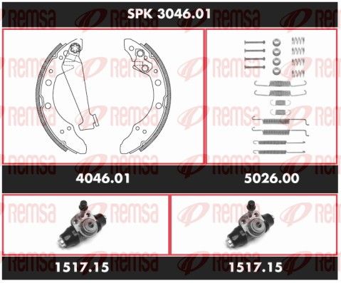 REMSA SPK 3046.01 Brake Kit, drum brake