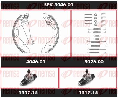 Brake Kit, drum brake REMSA SPK 3046.01