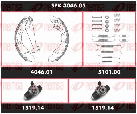 REMSA SPK 3046.05 Brake Kit, drum brake
