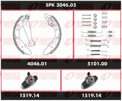 Brake Kit, drum brake REMSA SPK 3046.05