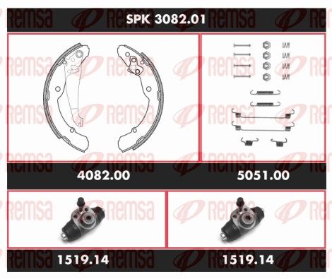 REMSA SPK 3082.01 Brake Kit, drum brake
