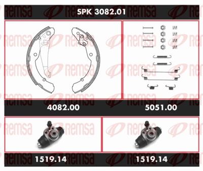 Brake Kit, drum brake REMSA SPK 3082.01