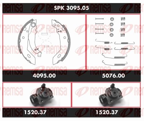 REMSA SPK 3095.05 Brake Kit, drum brake
