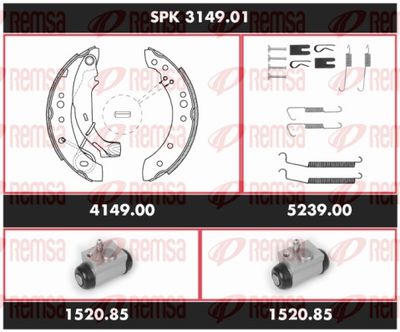 Brake Kit, drum brake REMSA SPK 3149.01