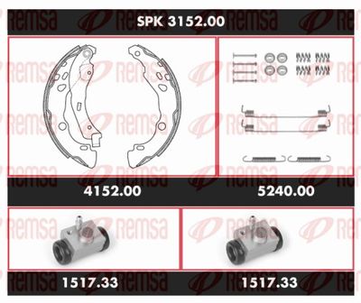 Brake Kit, drum brake REMSA SPK 3152.00